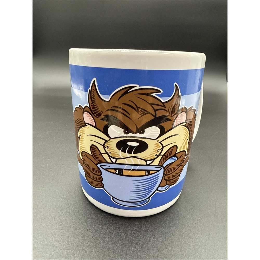 Vintage 1997 Warner Bros. Looney Tunes‎ Taz Tasmanian Devil Tea Cup Coffee Mug